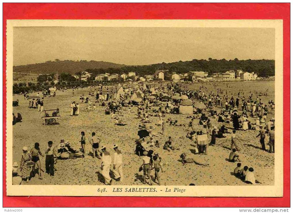 LA SEINE SUR MER LES SABLETTES LA PLAGE 648 CARTE EN BON ETAT - La Seyne-sur-Mer