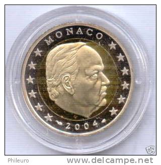 Monaco 2004: Pièce De 2€ Du Coffret BE (PP Ou PROOF) - TRES RARE ! - Monaco