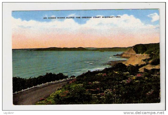 An Ocean Scene Along The Oregon Coast Highway - Otros & Sin Clasificación