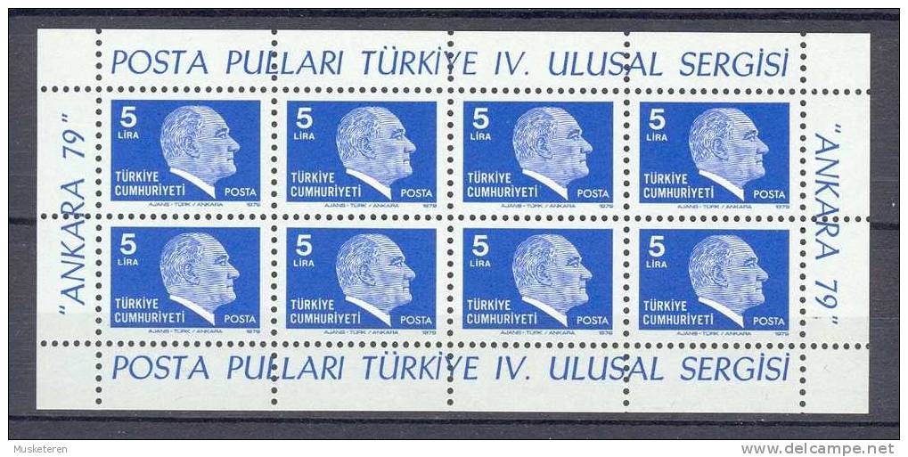 Turkey 1979 Mi. 2482   5 L Kemal Atatürk Kleinbogen ANKARA ´79 MNH - Nuovi