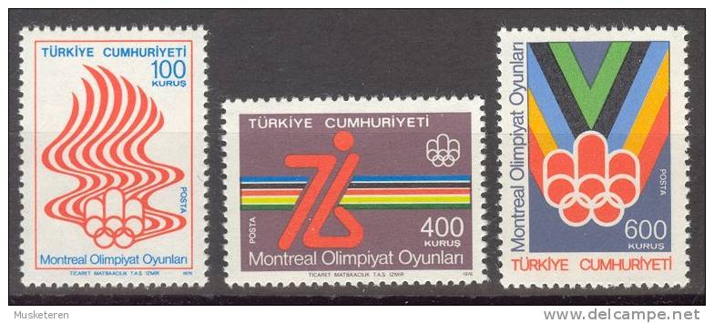 Turkey 1976 Mi. 2398-2400 Olympic Games Olymipsche Sommerspiele Montreal MNH - Ongebruikt