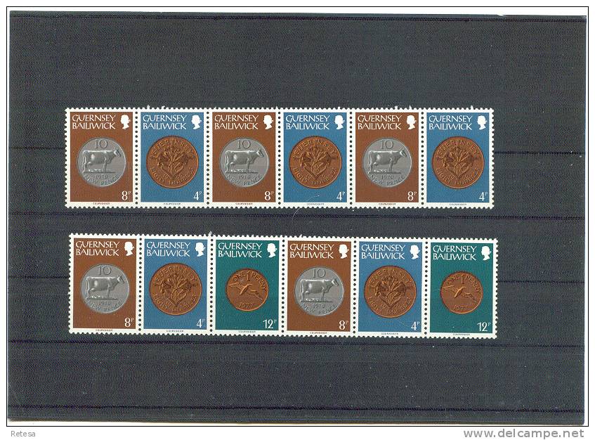 GUERNESEY  MUNTEN  OP ZEGEL  1981 ** - Coins