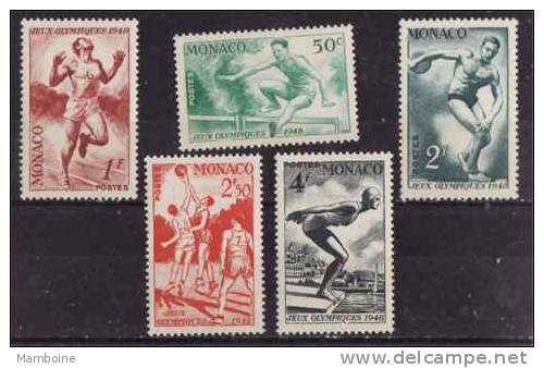 MONACO 1948  Londres N° 319 .23 Neuf  X X Serie Compl. - Unused Stamps