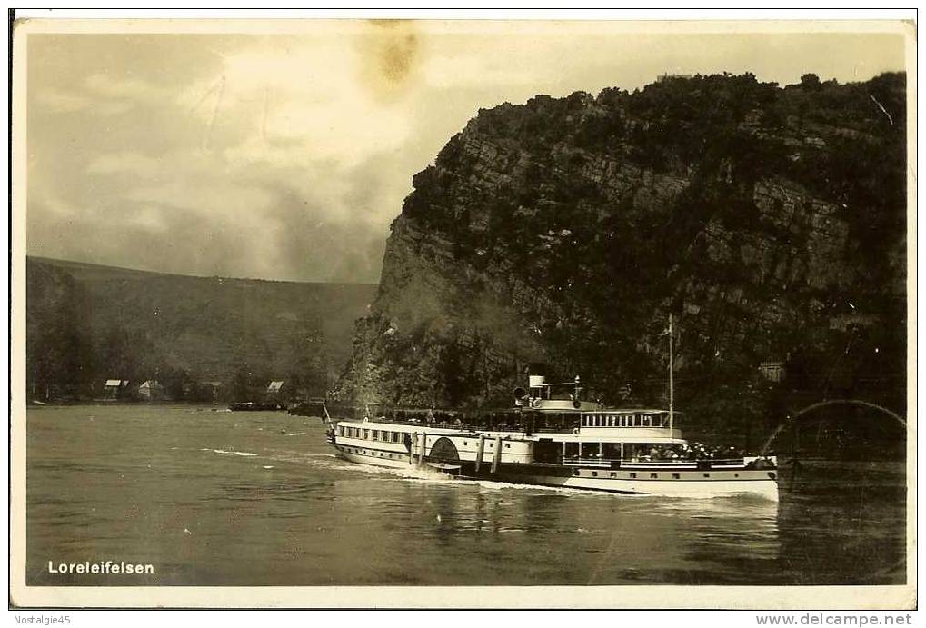 Allemagne - Loreleifelsen -2 Scans-timbre Verso - Loreley