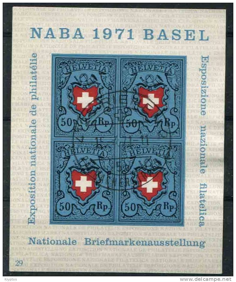 Switzerland 1971 - NABA 1971 Basel Stamp Show (Block) - Blocks & Sheetlets & Panes