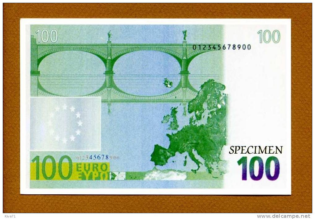 Carte Postale Billet  De "100 Euros Specimen    UNC - Otros & Sin Clasificación
