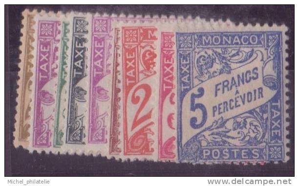 MONACO N° 18/26* TAXE NEUF  AVEC CHARNIERE - Postage Due