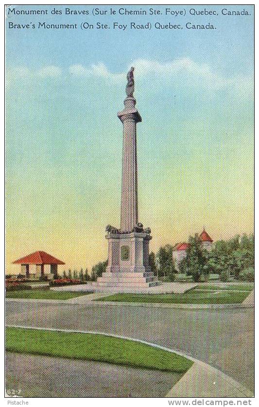 Sainte-Foy Québec - Monument Des Braves - Post Card & Greeting - Non Circulée - État : TB - Québec - Sainte-Foy-Sillery