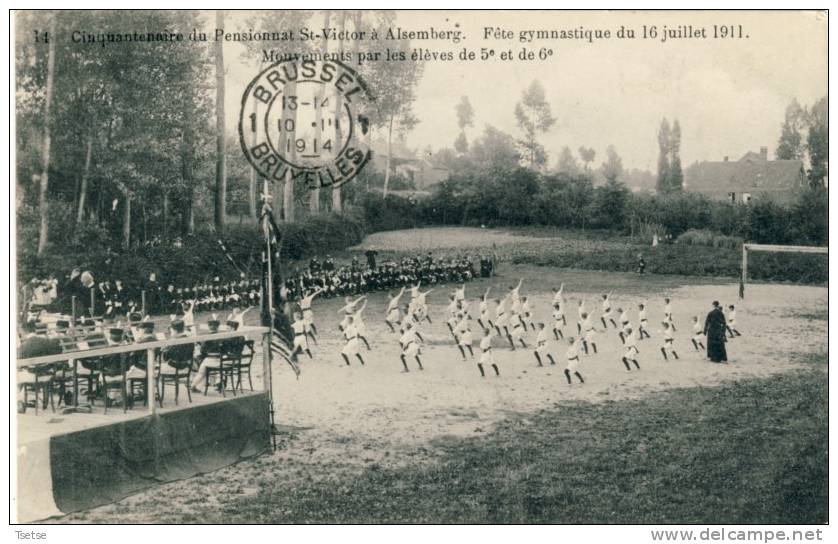 Alsemberg -Cinquantenaire Du Pensionnat St Victor -Fête De Gymnastique Juillet 1911-Mouvement Des éléves - Beersel