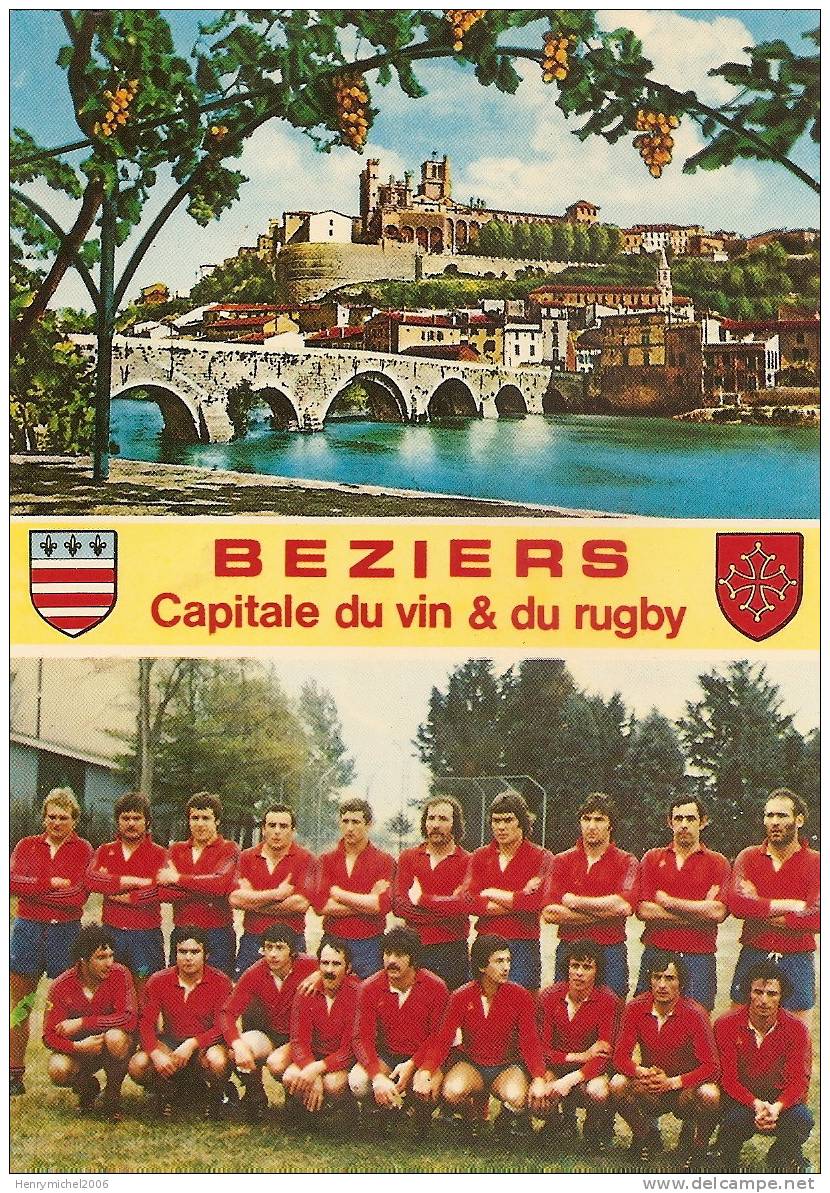 Beziers ( Hérault) A.s.b Champion De France De Rugby - Beziers