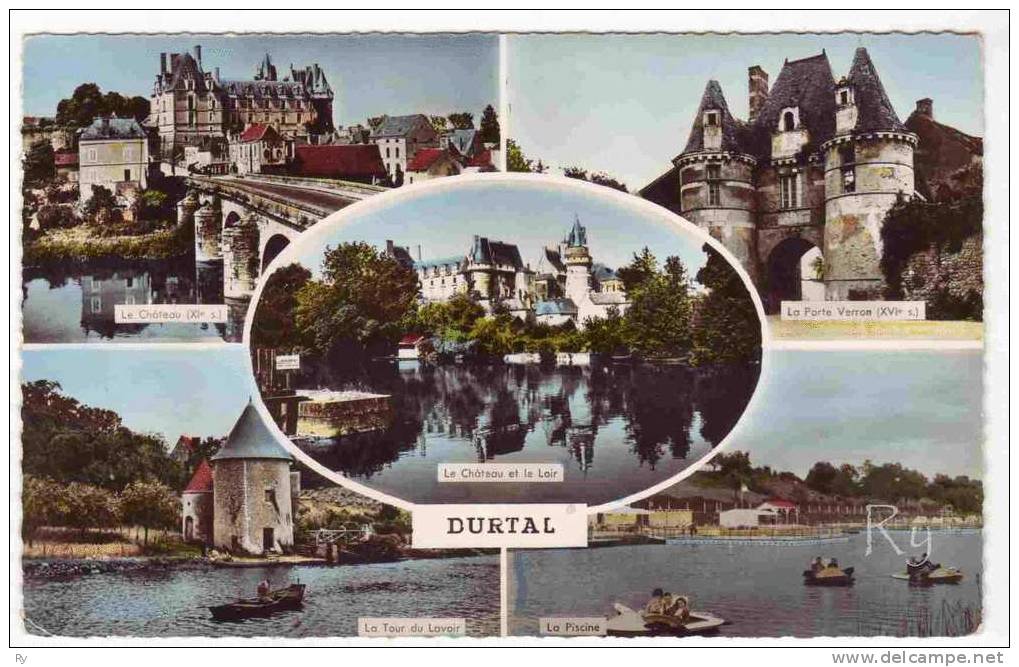 49 Maine-et-Loire - Durtal - Multi-vues (château, Tour, Piscine) - CPSM Gaby Dentelée Be - Durtal