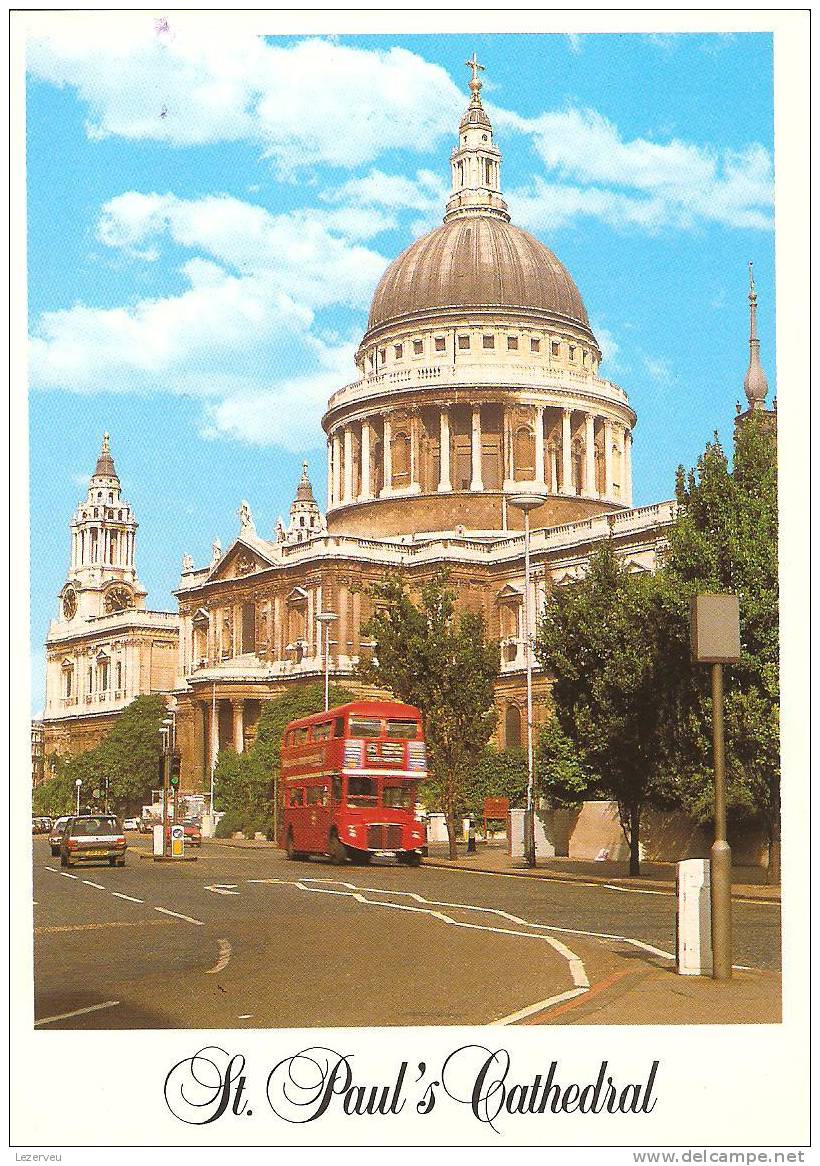 CP LONDRES LONDON ST PAUL'S CATHEDRAL CATHEDRALE BUS (BEAU PLAN) - St. Paul's Cathedral