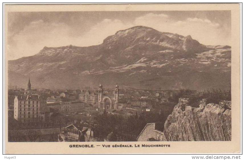 GRENOBLE (RECTO/VERSO) - VUE GENERALE LE MOUCHEROTTE EN 1938 - Grenoble