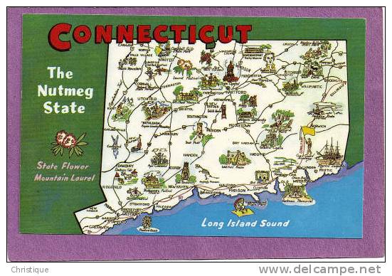 Connecticut Map. - Other & Unclassified