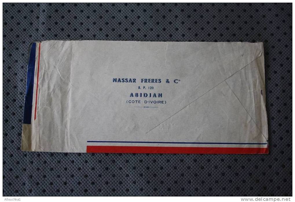 1951 A.O.F. AFRIQUE OCCIDENTALE FRANCAISE ABIDJAN RP COTE D' IVOIRE LETTRE OMEC 2EME PORT DE L'AOF P/ MARSEILLE P/AVION - Brieven En Documenten