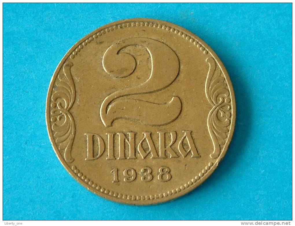 1938 - 2 DINARA / KM 21 ( For Grade, Please See Photo ) !! - Jugoslawien