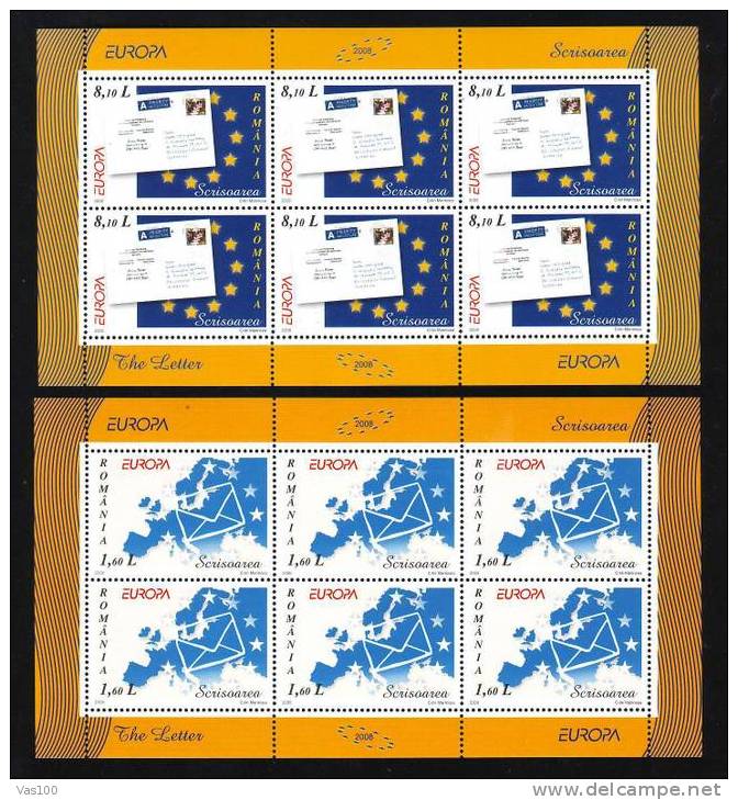 Romania New 2008 EUROPA CEPT Mint **MNH, Minisheet X6 Sets. - Full Sheets & Multiples