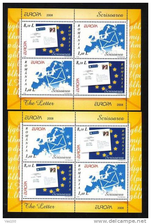 Romania New 2008 EUROPA CEPT Mint **MNH, Minisheet Model I + II. - Feuilles Complètes Et Multiples