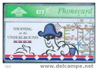 # UK_BT BTA39 Shopping On The Underground 20 Landis&gyr  Tres Bon Etat - BT Werbezwecke