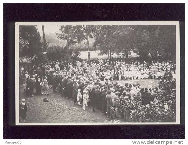 Pierrefiche Fête Jeanne D´arc Du 11 Aout 1929 Carte Photo Très Animée  Autre Vue - Autres & Non Classés