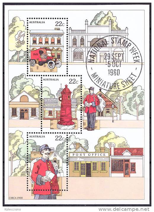 Australia 1980 Yv. BF 7 Stamp Week Surcharged M/S MNH - Ungebraucht