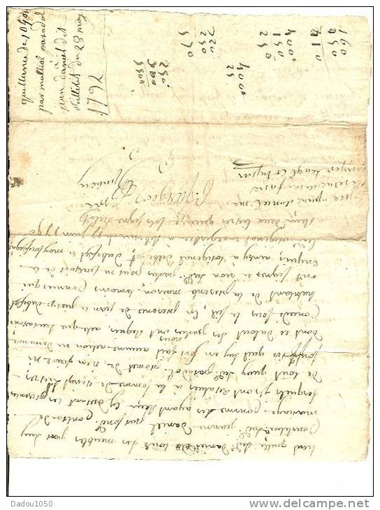 Document 1792 - Cachets Généralité