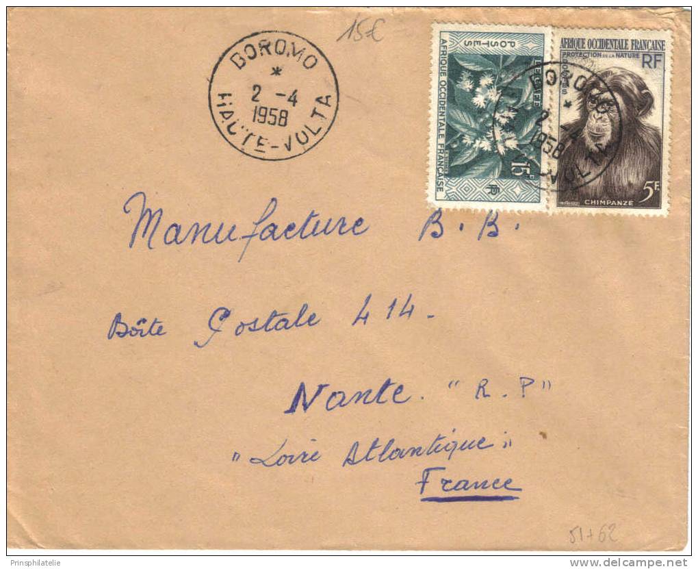 LETTRE DE DOROMO HAUTE VOLTA 1958 - Otros & Sin Clasificación