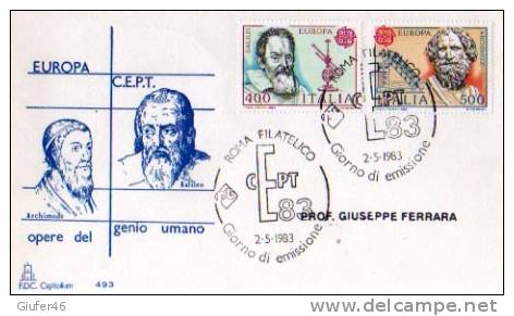 Busta FDC - Italia - Europa CEPT - 1983 - 1983