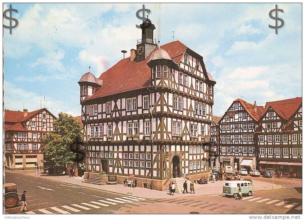 FULDATAL  Kassel : Rathaus Mit Marktplatz Erbaut 1550 ( VW Volkswagen Kombi Combi ) 1968 - Fulda
