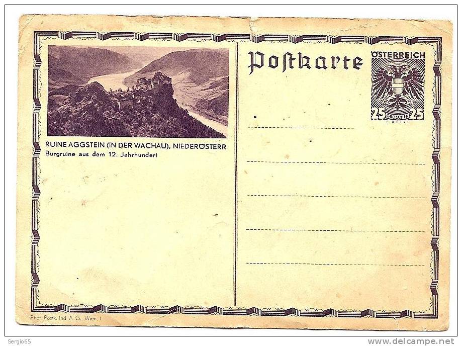 Postkarte - 25 Groschen - Briefe U. Dokumente