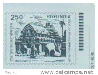 India 250 Inland Letter Postal Stationery Rock Cut, Temple, Archeology Elephant Advertisement House Education Loan, Bank - Briefe