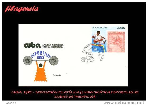 AMERICA. CUBA SPD-FDC. 1982 EXPOSICIÓN FILATÉLICA & NUMISMÁTICA DEPORFILEX 82 - FDC