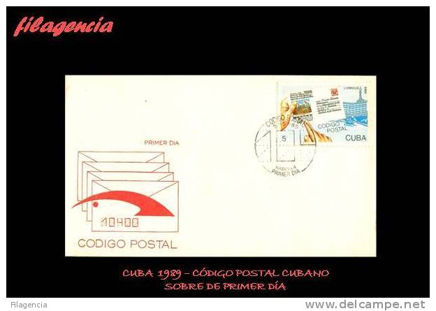 AMERICA. CUBA SPD-FDC. 1989 CÓDIGO POSTAL CUBANO - FDC
