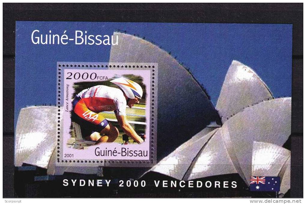 Sports Cyclisme Souvenir Sheet  Winners Vainqueurs J.Olympiques SIDNEY 2000 Olimpic Games GUINÉ-BISSAU Sp1479 - Sommer 2000: Sydney
