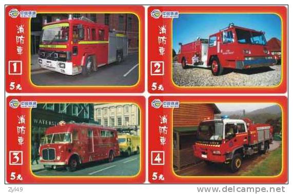 A04275 China Fire Engine 4pcs - Pompiers