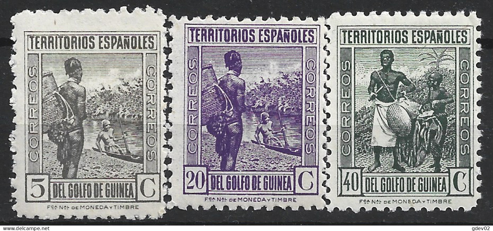 GUI264SCSF-L4160PC-TESPCILGUI.Guinee. GUINEA   ESPAÑOLA 1941 (Ed 264/6**)sin Charnela. MAGNIFICA. - Guinée Espagnole