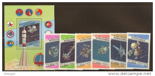 CUBA SPACE Set  + MS  MNH - Südamerika