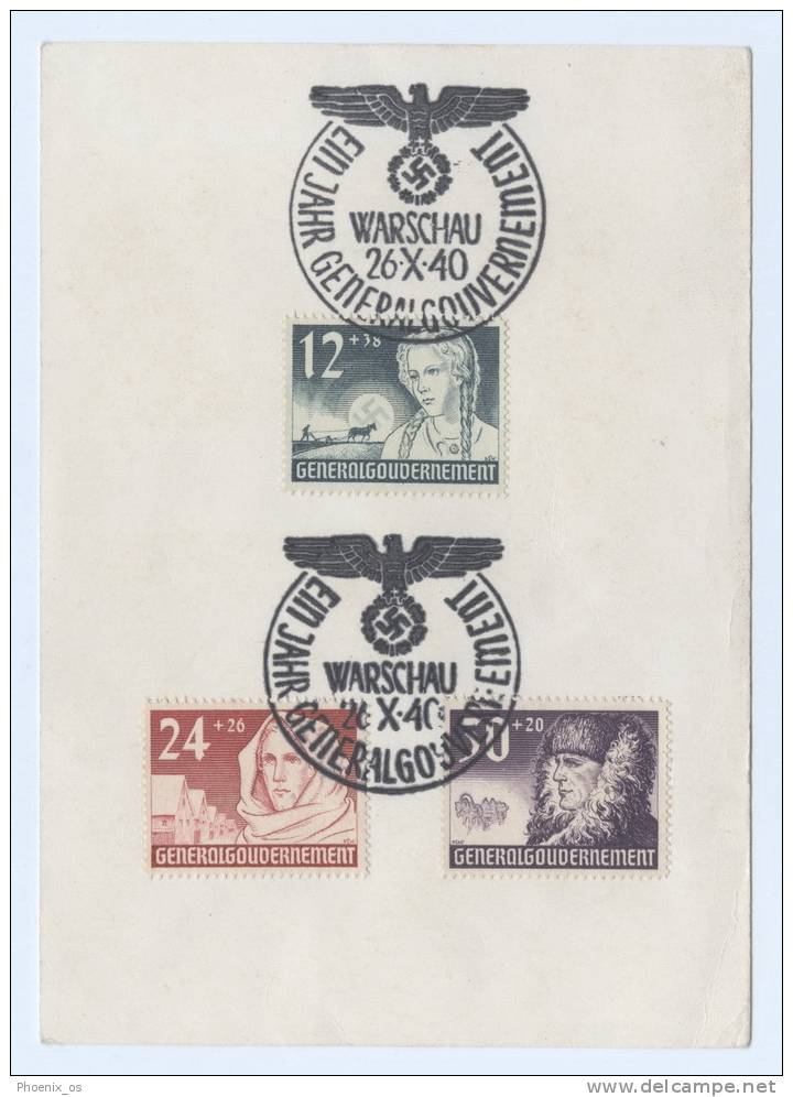 POLAND - WARSZAWA / WARSCHAU, 1940., Commemoration Of The First Anniversary, General Government - General Government