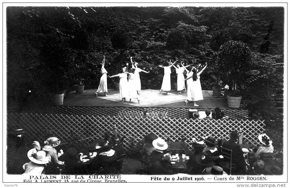 BRUXELLES Cpa FETE Du COURS De Danse De Mlle ROOGEN Le 9 JUILLET 1916 Au PALAIS DE LA CHARITE 15 Rue Du CIRQUE (1 Unique - Feiern, Ereignisse