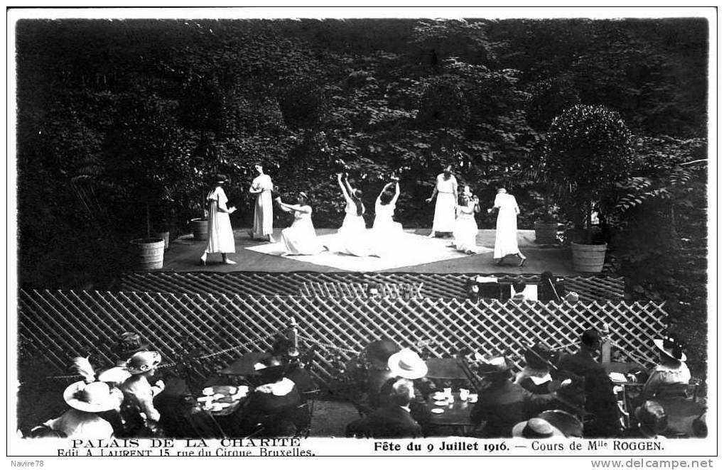 BRUXELLES Cpa FETE Du COURS De Danse De Mlle ROOGEN Le 9 JUILLET 1916 Au PALAIS DE LA CHARITE 15 Rue Du CIRQUE (4 Unique - Fiestas, Celebraciones