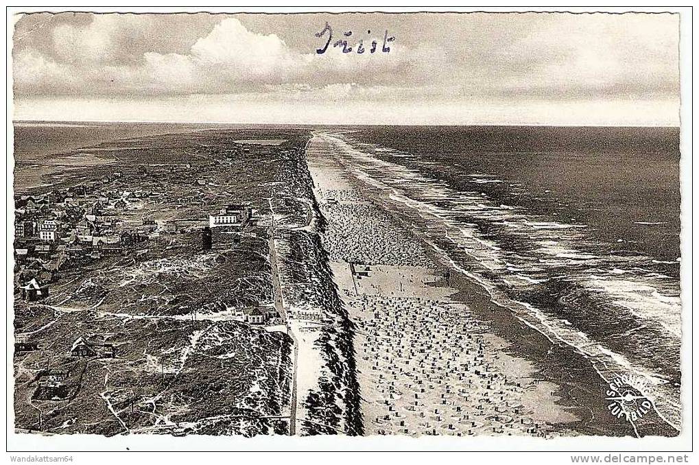 AK 1694 NORDSEEBAD JUIST Strand Luftbild 25.8.59 - 16 NORDSEEBAD JUIST A Nach Laboe Bei Kiel - Juist