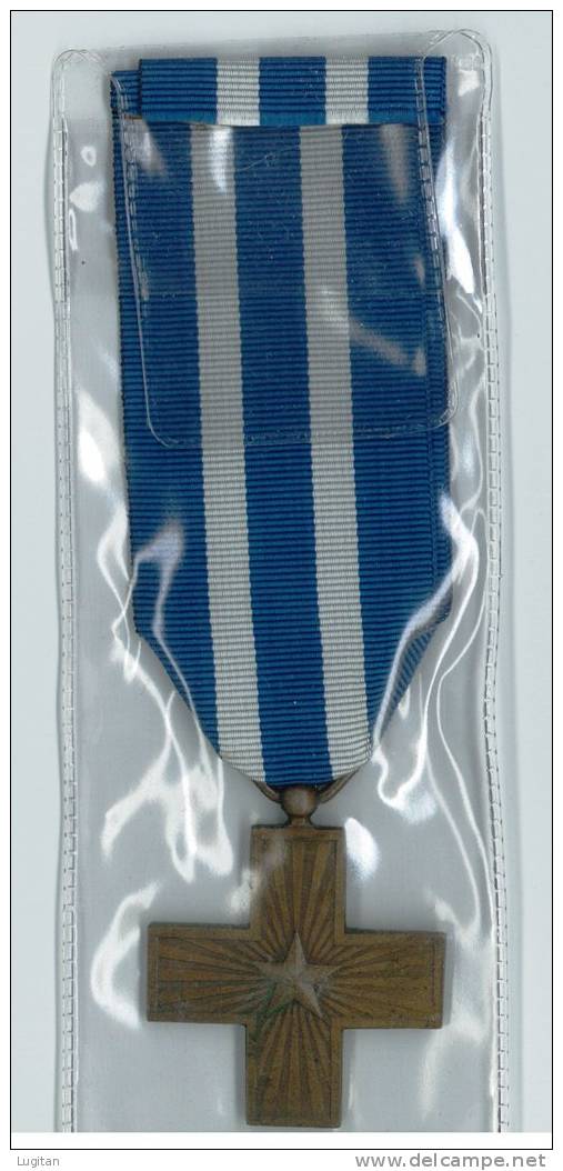 Medaglia - Merito Di Guerra - Regio Italiano - Croce In Bronzo - Croce Al Merito Di Guerra - Sonstige & Ohne Zuordnung