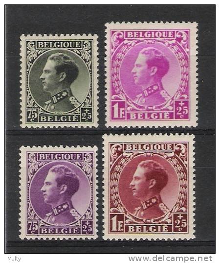 Belgie OCB 390 / 393 (*) - 1934-1935 Leopold III