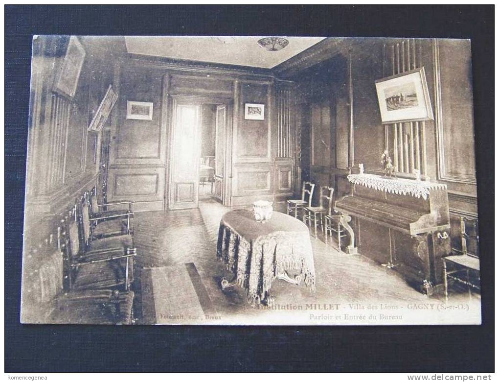 GAGNY - Institution Millet - Villa Des Lions - Parloir Et Entrée Du Bureau - Correspondance Du 8 Décembre 1927 - Gagny