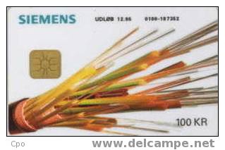 # DANMARK DANMONT-31 Siemens Optical Fibre 100 Mac  21499ex Tres Bon Etat - Dänemark