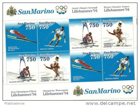 1994 - BF 49 Olimpiadi Lillehammer    +++++++ - Unused Stamps