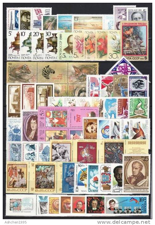 Russia 1989 Comp Year Set, 120st 6ss 1ms  - MNH - Full Years