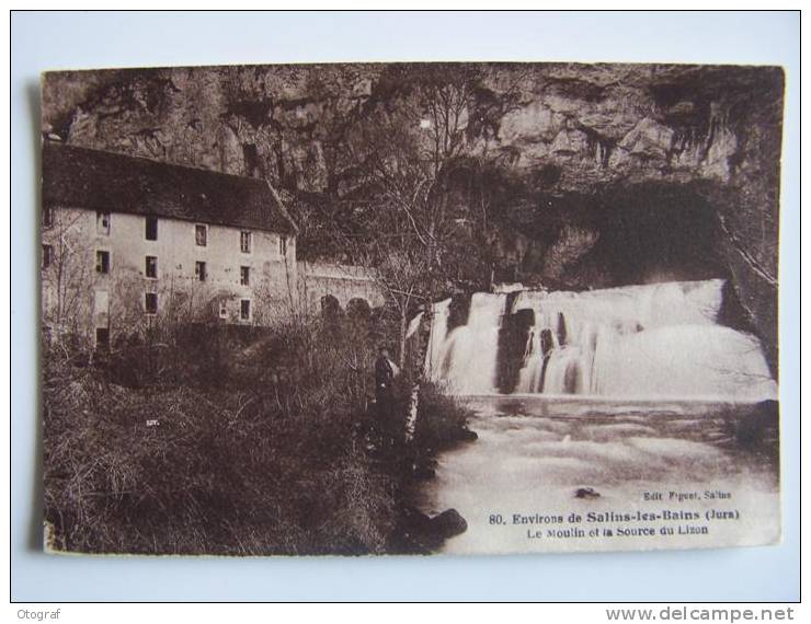 CPA - Environ De Salins Les Bains - Le Moulin Et La Source Du Lizon - Animée - Molinos De Agua