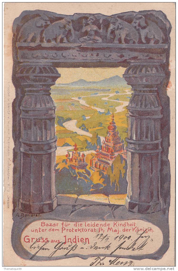 Entier Postal Allemand (1900) / Postal Stationery / Ganzsache : éléphant, Inde, Elefant - Eléphants