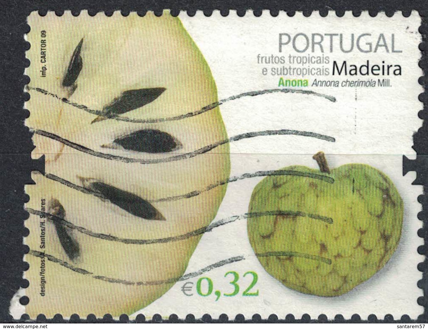 Portugal 2009 Oblitéré Used Stamp Frutos Tropicais E Subtropicais MADEIRA ANONA - Gebraucht